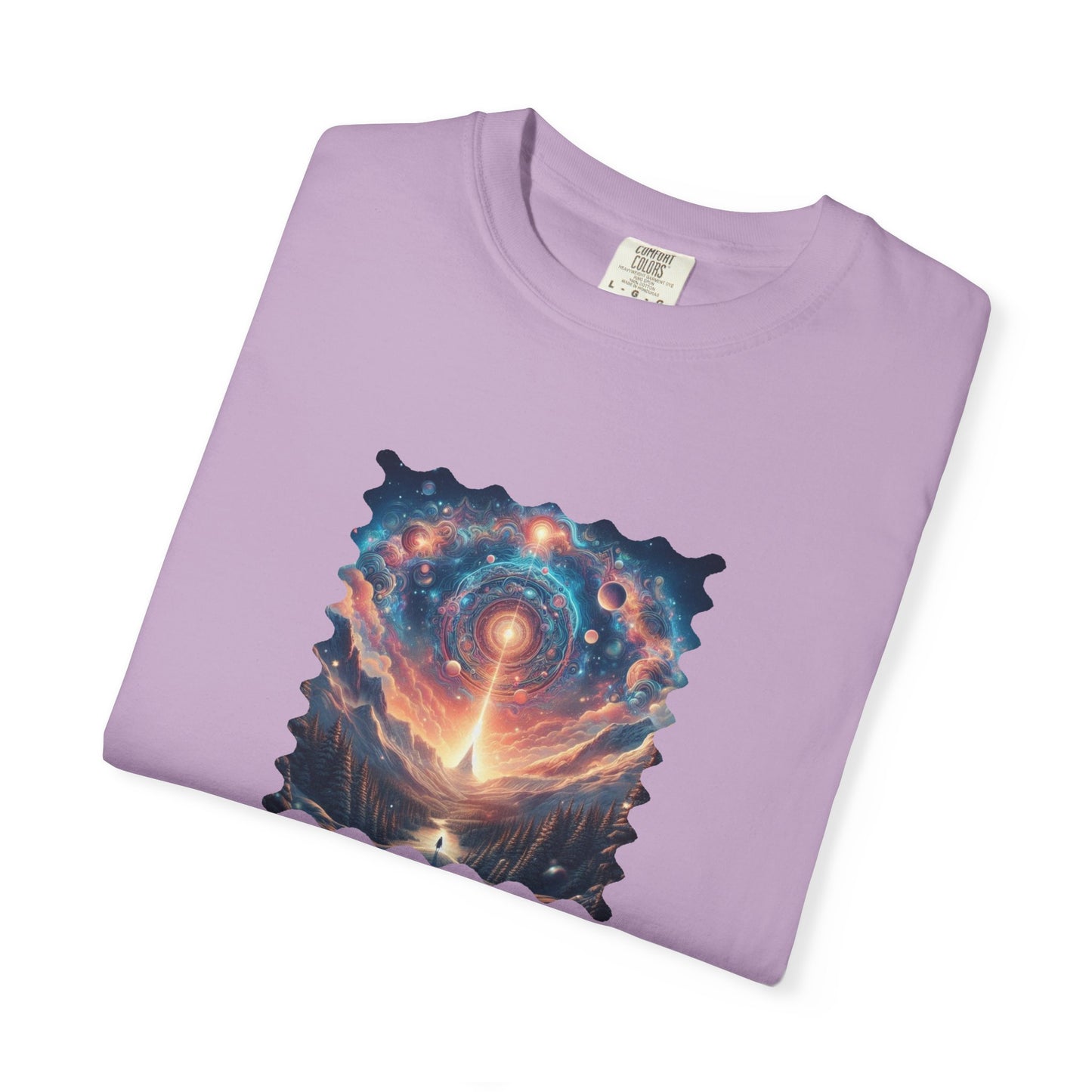 Inspirational Cosmic T-Shirt | Unisex Garment-Dyed Tee | "Magic exists in every moment" Design