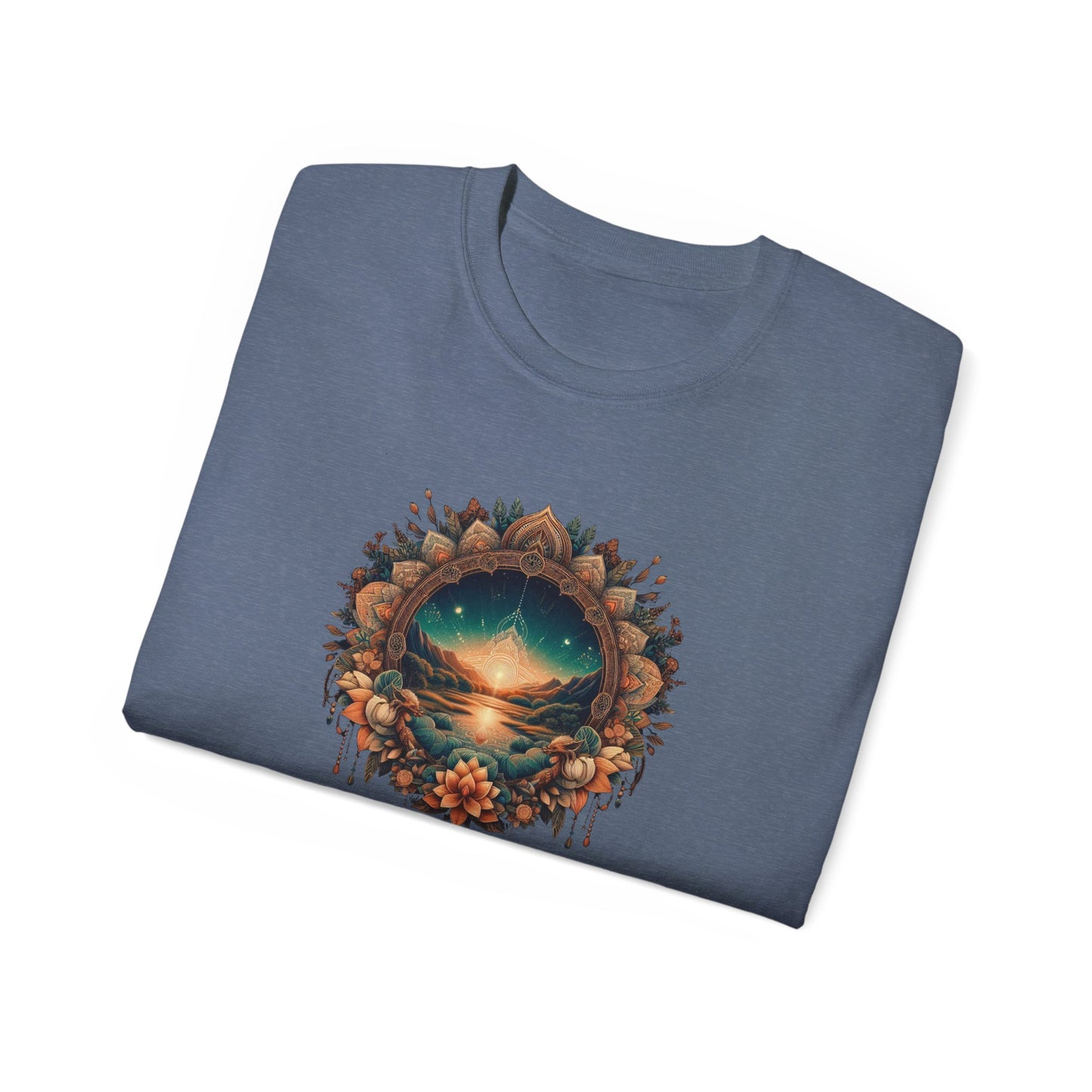 Nature-Inspired Unisex Ultra Cotton Tee - Dreamy Landscape Design