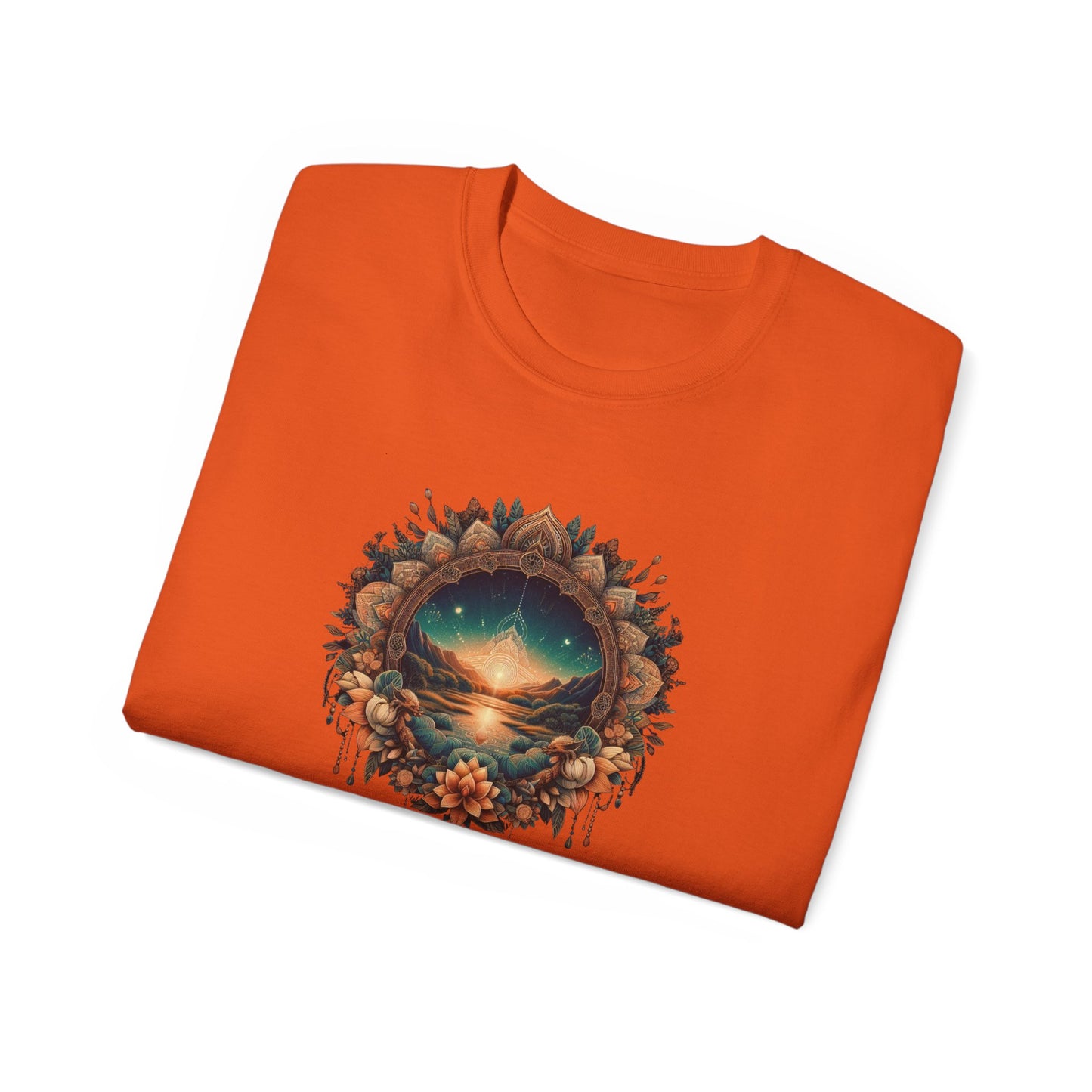 Nature-Inspired Unisex Ultra Cotton Tee - Dreamy Landscape Design