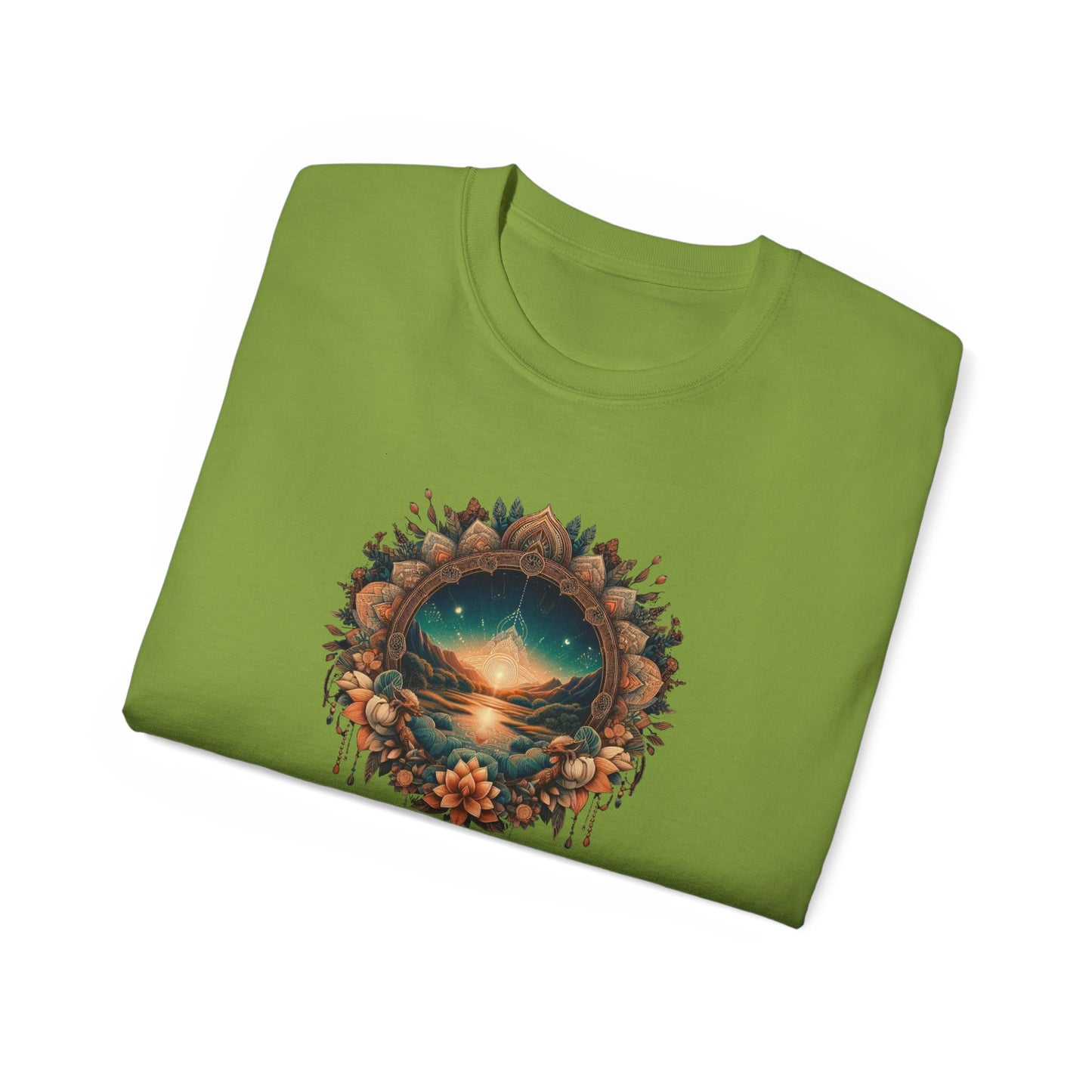 Nature-Inspired Unisex Ultra Cotton Tee - Dreamy Landscape Design