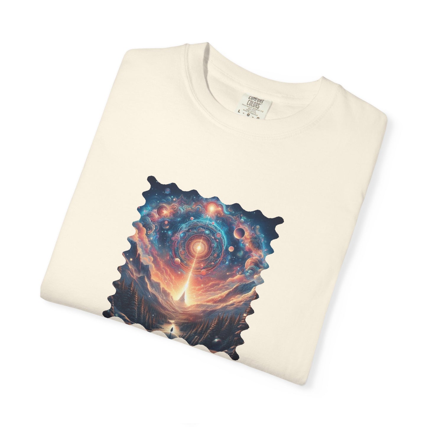 Inspirational Cosmic T-Shirt | Unisex Garment-Dyed Tee | "Magic exists in every moment" Design
