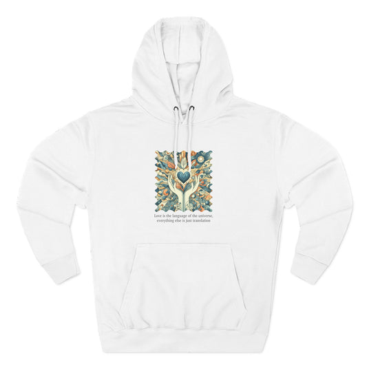Love Language Three-Panel Fleece Hoodie - Cozy Gift for Nature Lovers
