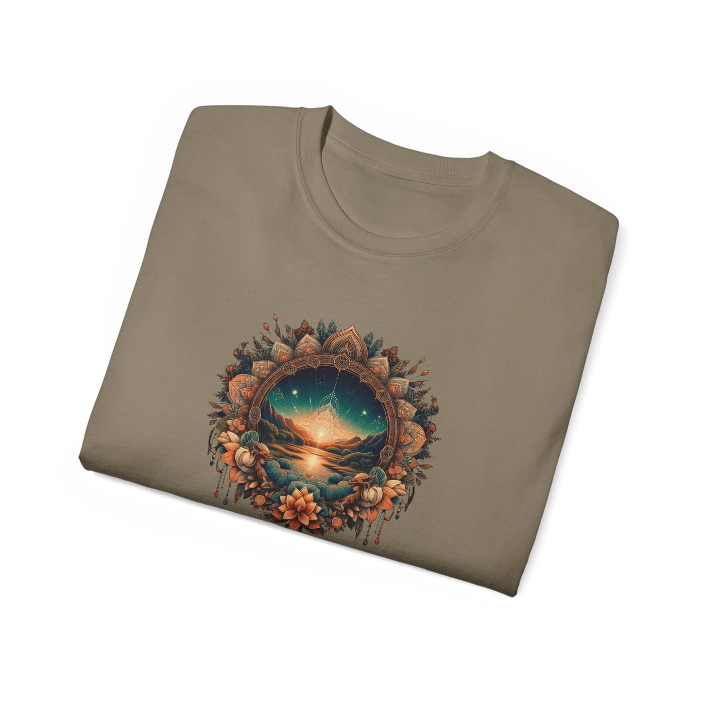 Nature-Inspired Unisex Ultra Cotton Tee - Dreamy Landscape Design