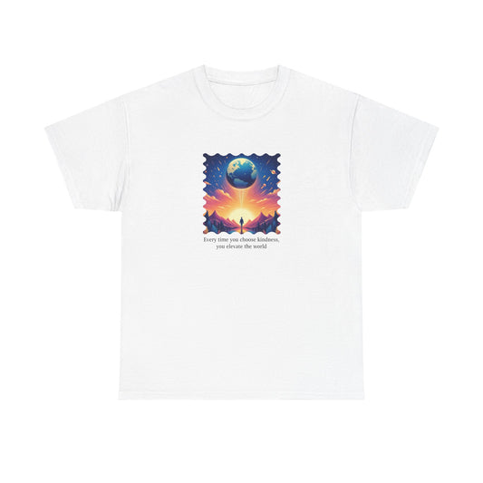 Inspirational Unisex Heavy Cotton Tee – 'Every Time You Choose Kindness' Design