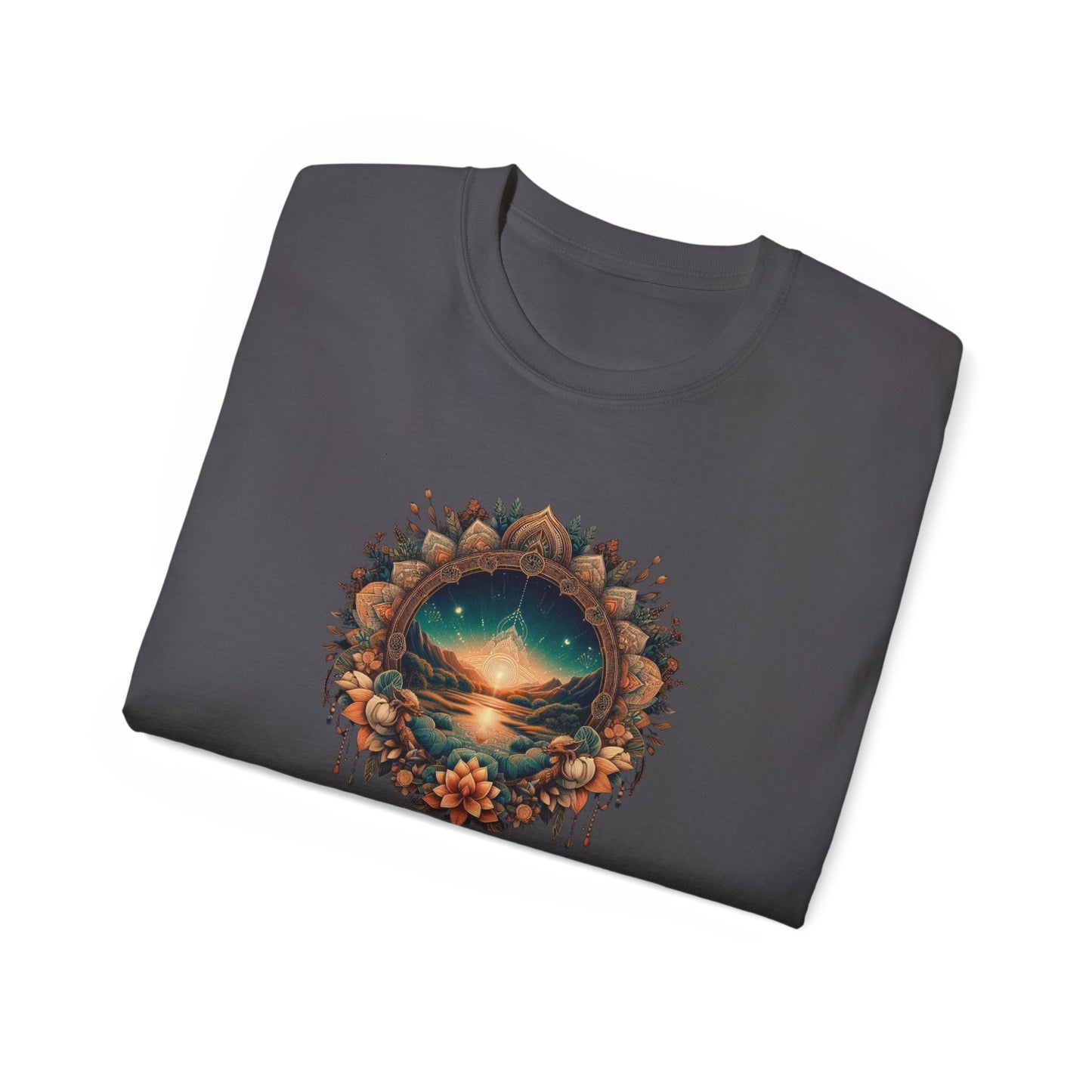 Nature-Inspired Unisex Ultra Cotton Tee - Dreamy Landscape Design
