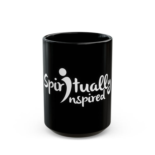 Spiritual Inspiration Black Mug - Perfect Gift for Mindfulness & Motivation